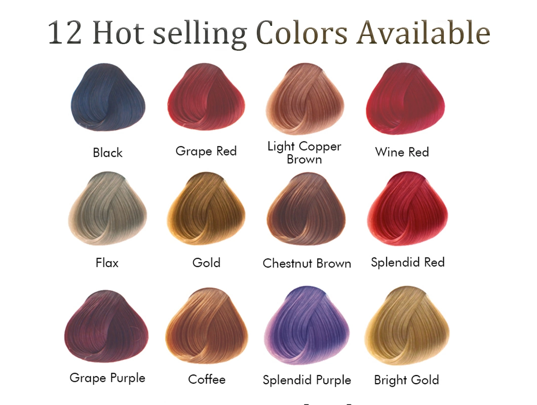 Pink Silver Dye No Alcohol No Peroxide Acid Semi Permanent Human Hair Wig Ador E Hair Dye Color